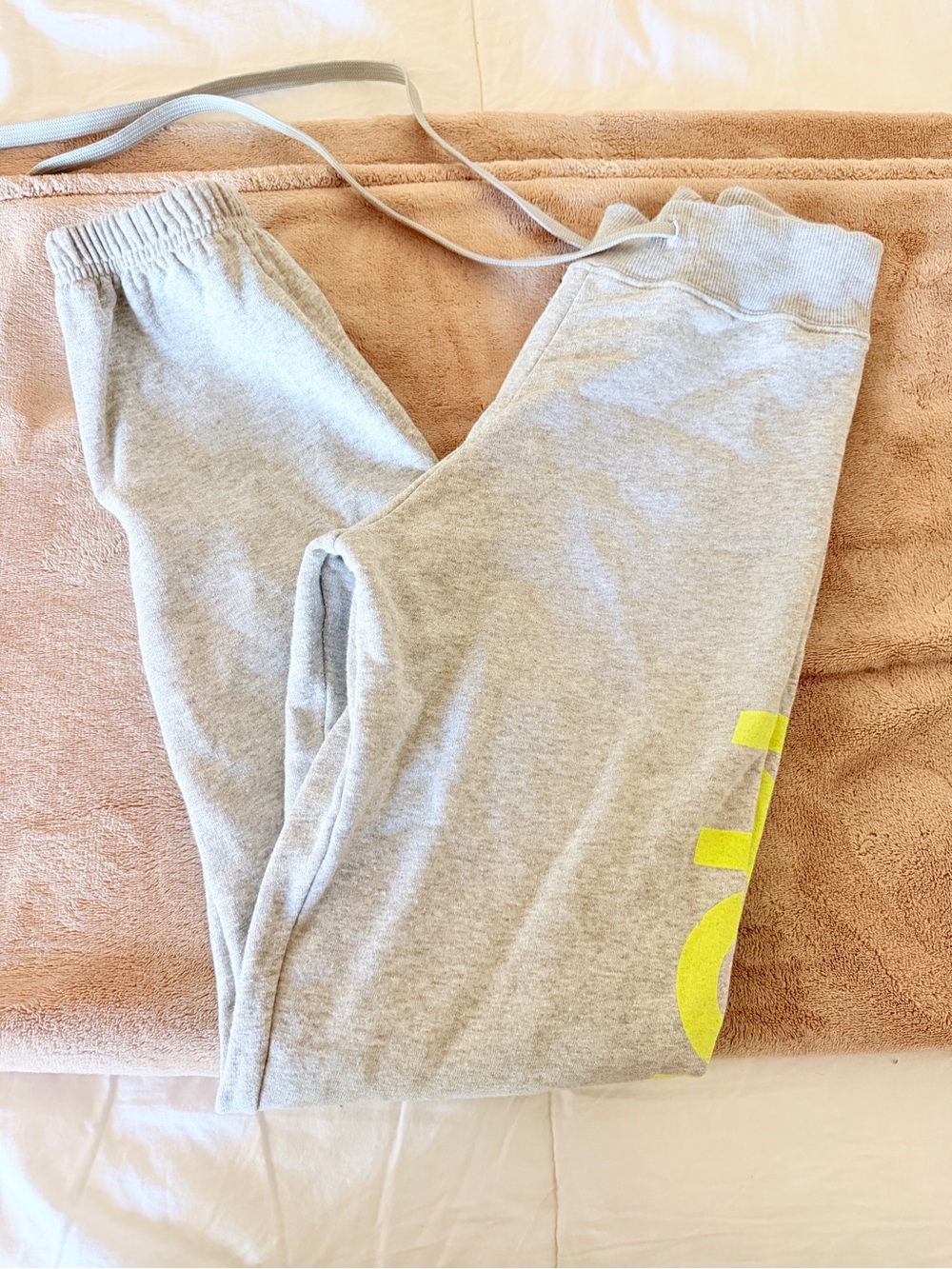 Fiorucci Gray Joggers with Yellow Logo